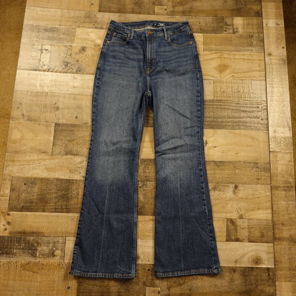 Old Navy Higher High Rise Flare Jeans Women’s 12 Medium‎ Wash 31”
